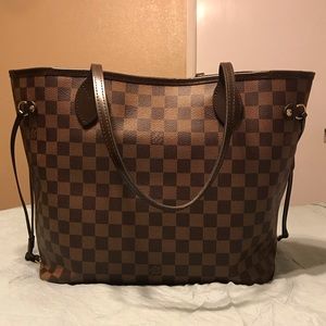 LOUIS VUITTON Neverfull Tote in Damier Ebene—MM